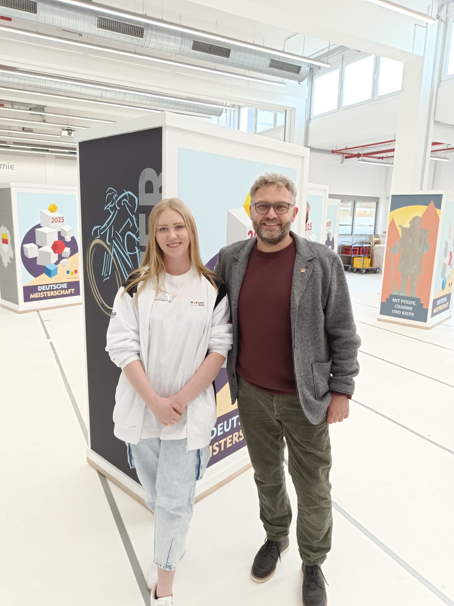 Isabell Masannek Deutsche Meisterin Malerhandwerk mit Christian Frings